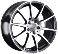 Replica MR109 8x18 ET43 5x112 d66.6 Black Polished